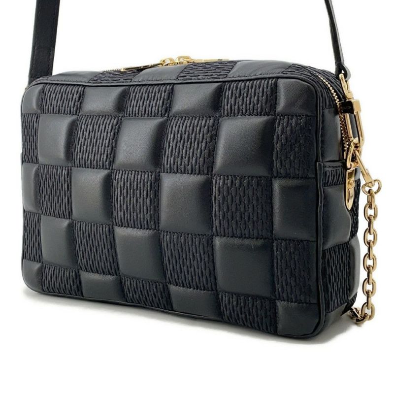 ルイヴィトン ショルダーバッグ ダミエ・キルト レザー トロカMM M59114 LOUIS VUITTON ブラック 黒