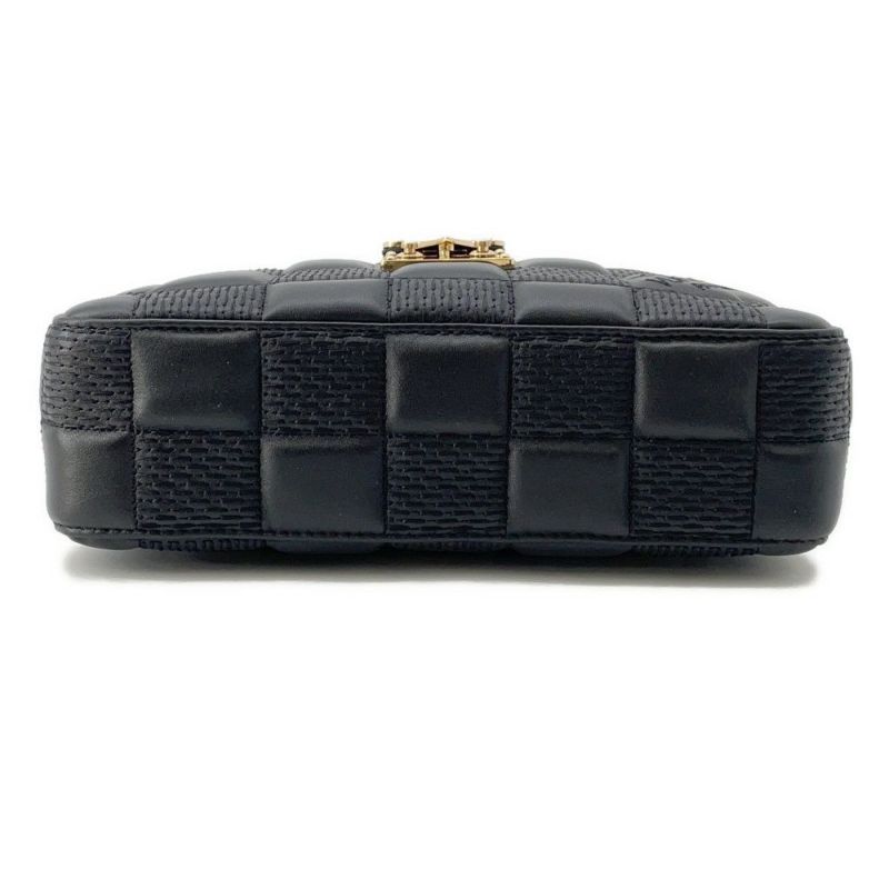 ルイヴィトン ショルダーバッグ ダミエ・キルト レザー トロカMM M59114 LOUIS VUITTON ブラック 黒