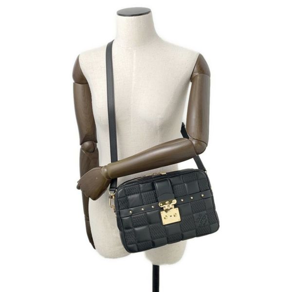 ルイヴィトン ショルダーバッグ ダミエ・キルト レザー トロカMM M59114 LOUIS VUITTON ブラック 黒