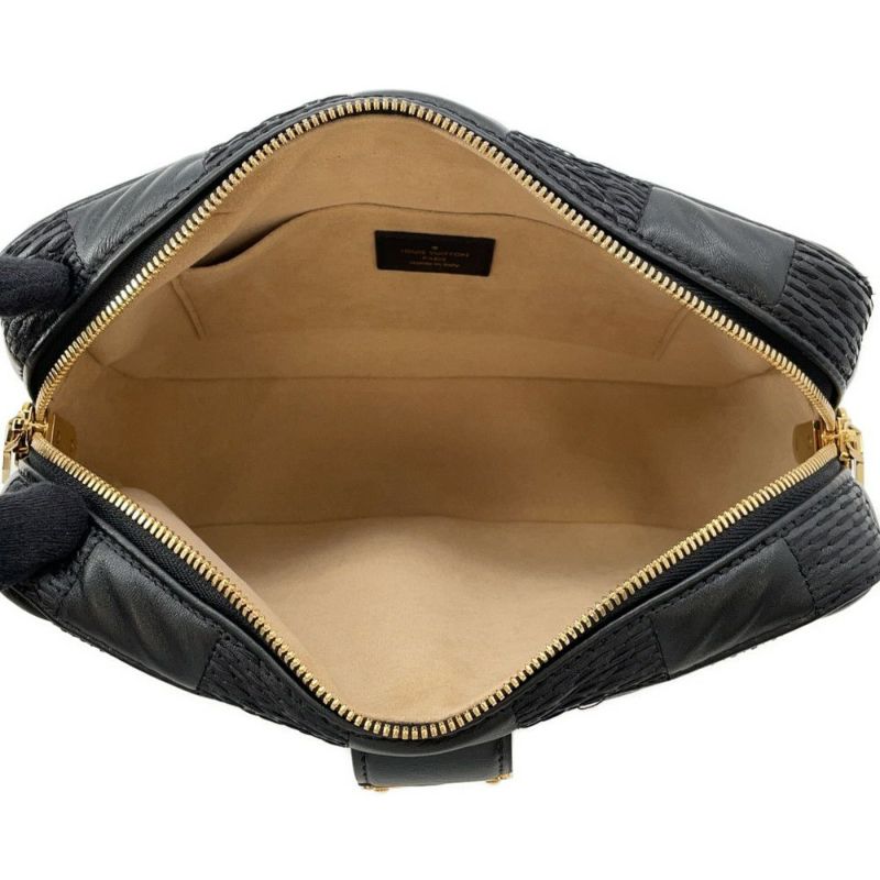 ルイヴィトン ショルダーバッグ ダミエ・キルト レザー トロカMM M59114 LOUIS VUITTON ブラック 黒