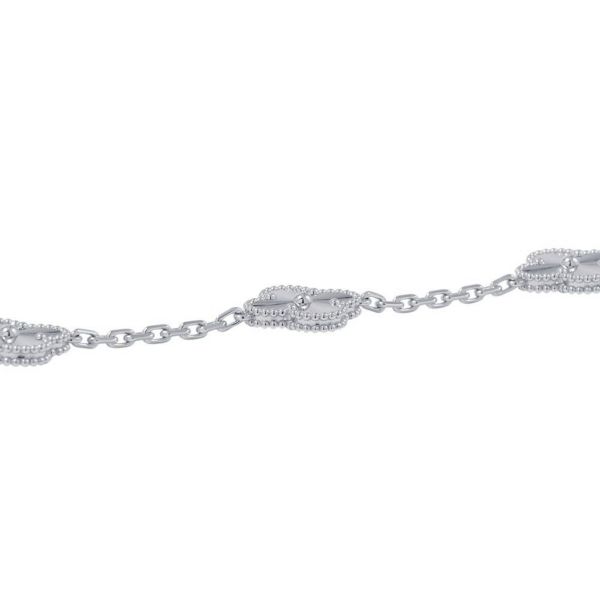 ヴァンクリーフ＆アーペル ブレスレット ヴィンテージ アルハンブラ ブレスレット 5モチーフ ギヨシェ K18WG VCARP9XE00