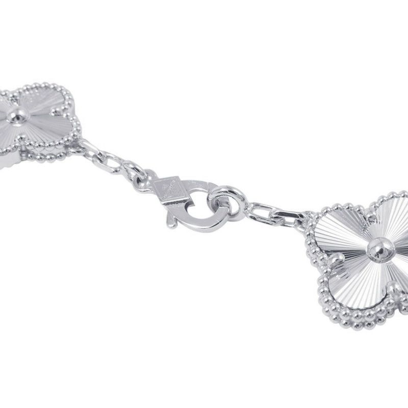 ヴァンクリーフ＆アーペル ブレスレット ヴィンテージ アルハンブラ ブレスレット 5モチーフ ギヨシェ K18WG VCARP9XE00