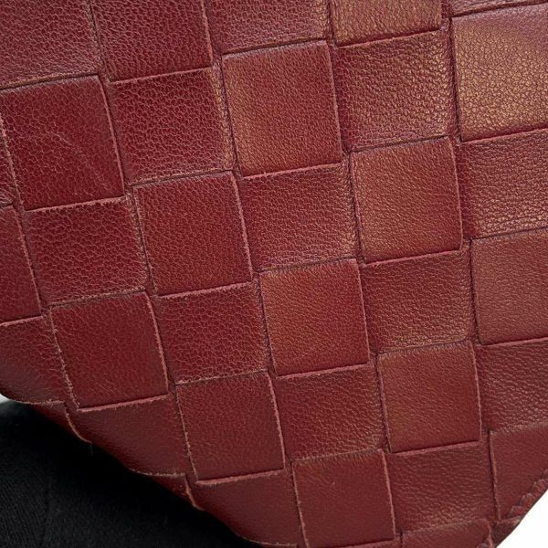 ボッテガヴェネタ 長財布 イントレチャート レザー 608072 BOTTEGA VENETA 財布 赤 レッド