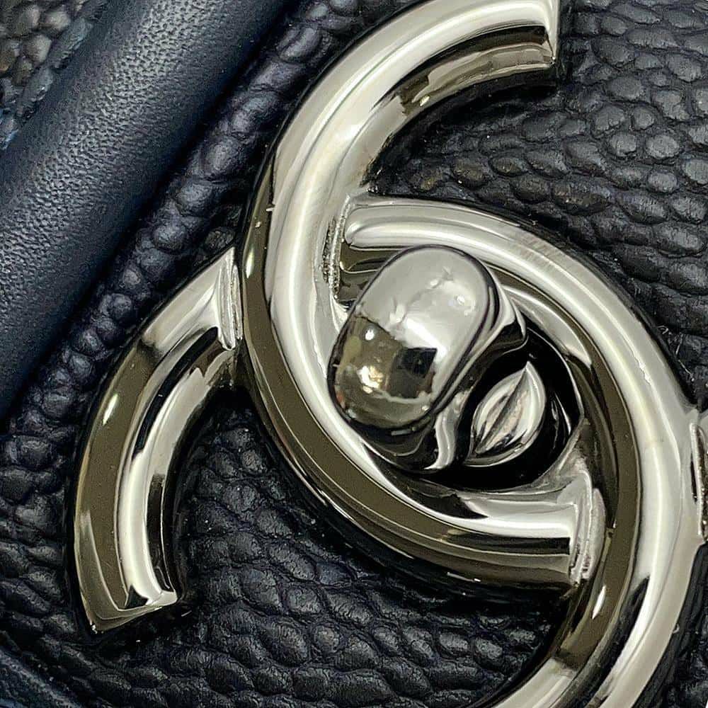 シャネル チェーンショルダーバッグ マトラッセ ココマーク キャビアスキン A66801 CHANEL 2wayバッグ