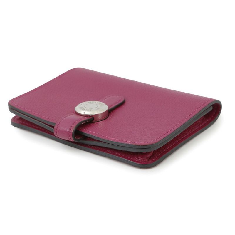 エルメス カードケース ドゴン ローズパープル/シルバー金具 エべーカラー C刻印 HERMES 名刺入れ