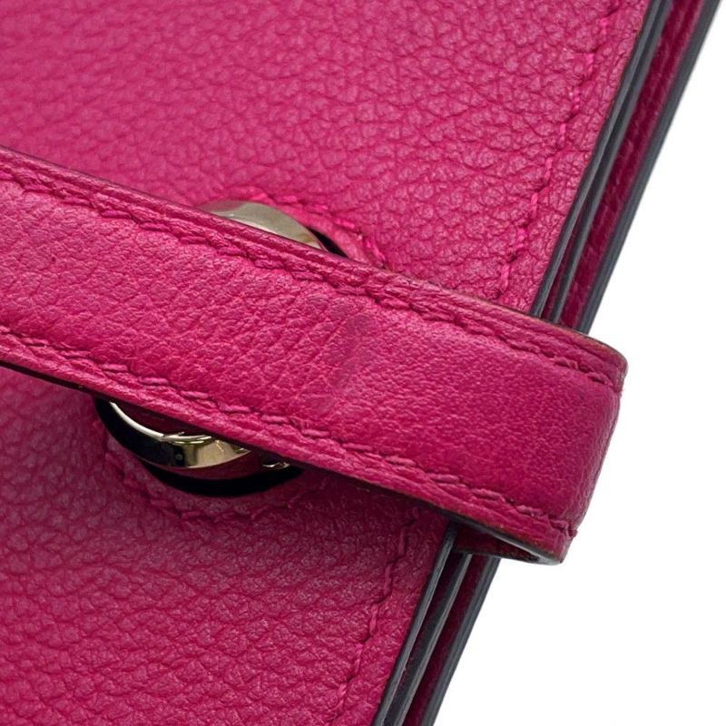 エルメス カードケース ドゴン ローズパープル/シルバー金具 エべーカラー C刻印 HERMES 名刺入れ