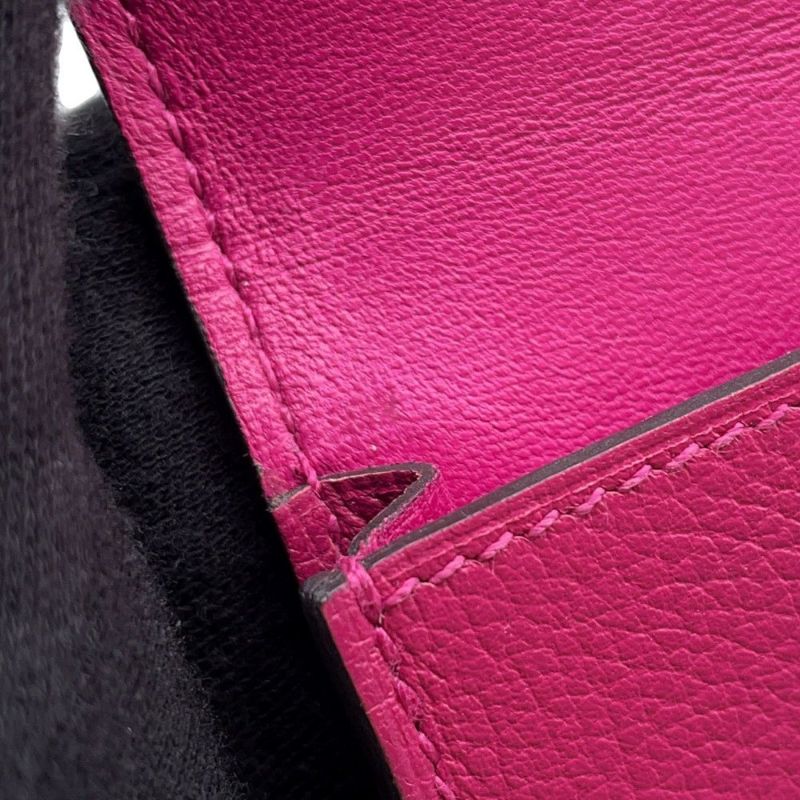 エルメス カードケース ドゴン ローズパープル/シルバー金具 エべーカラー C刻印 HERMES 名刺入れ