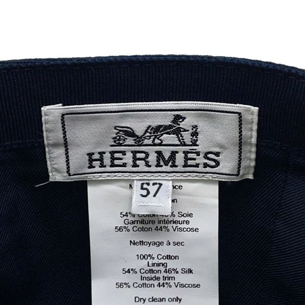 エルメス キャップ デイヴィス・ドット メドール  コットン サイズ57 HERMES 帽子
