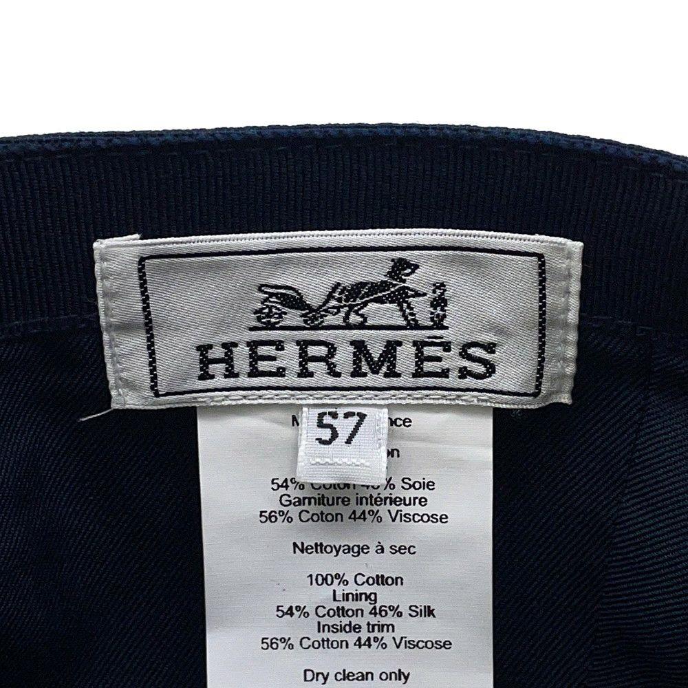 エルメス キャップ デイヴィス・ドット メドール  コットン サイズ57 HERMES 帽子