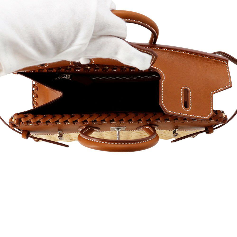 エルメス バーキン25 ピクニック フォーブ/シルバー金具 ストロー/バレニアフォーブ B刻印 HERMES Birkin ハンドバッグ