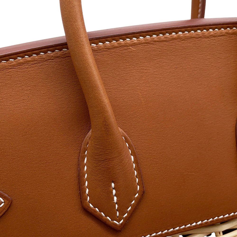 エルメス バーキン25 ピクニック フォーブ/シルバー金具 ストロー/バレニアフォーブ B刻印 HERMES Birkin ハンドバッグ