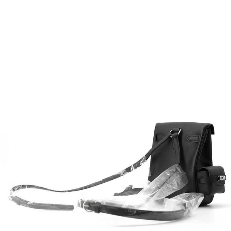 エルメス ケリージャンプ ブラック/シルバー金具スイフト W刻印 HERMES リュック 黒