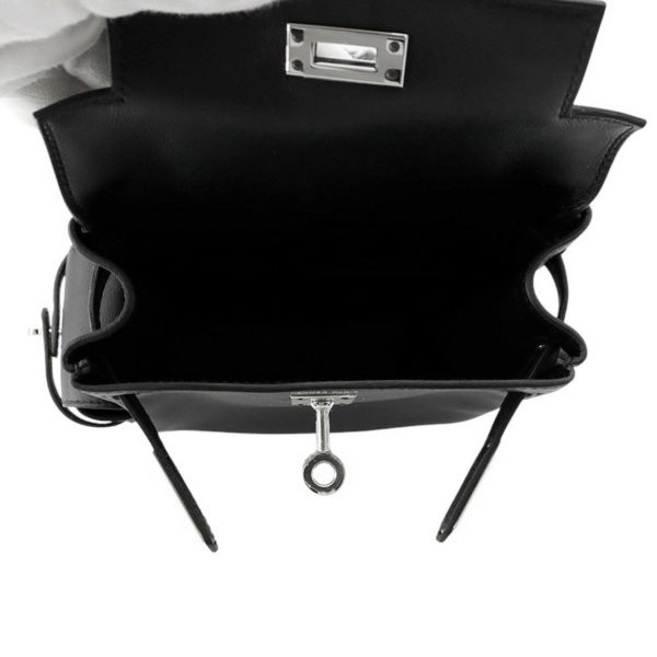 エルメス ケリージャンプ ブラック/シルバー金具スイフト W刻印 HERMES リュック 黒