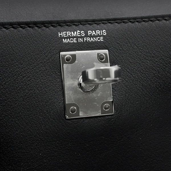 エルメス ケリージャンプ ブラック/シルバー金具スイフト W刻印 HERMES リュック 黒