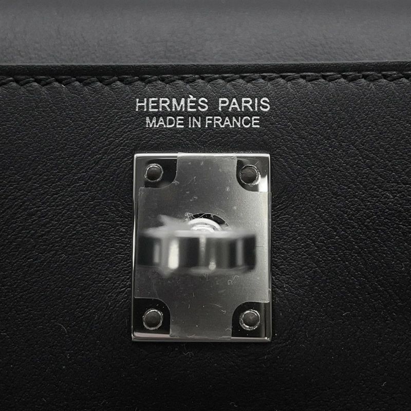 エルメス ケリージャンプ ブラック/シルバー金具スイフト W刻印 HERMES リュック 黒