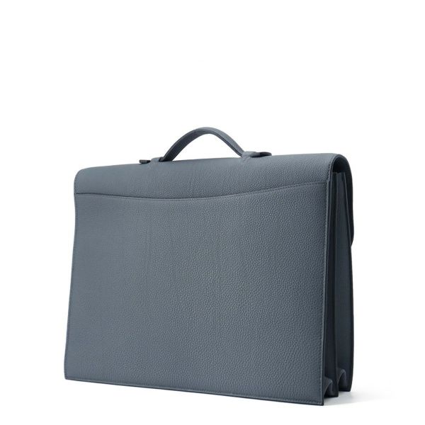 エルメス ビジネスバッグ サックアデペッシュ38 ブルーオラージュ/シルバー金具 トゴ Z刻印 メンズ