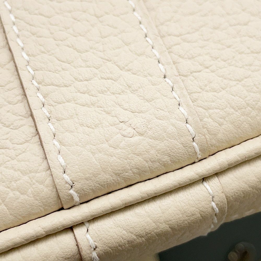 エルメス トートバッグ ガーデンパーティTPM クレ/ブルーリン/シルバー金具 トワルオフィシエ/ネゴンダ X刻印