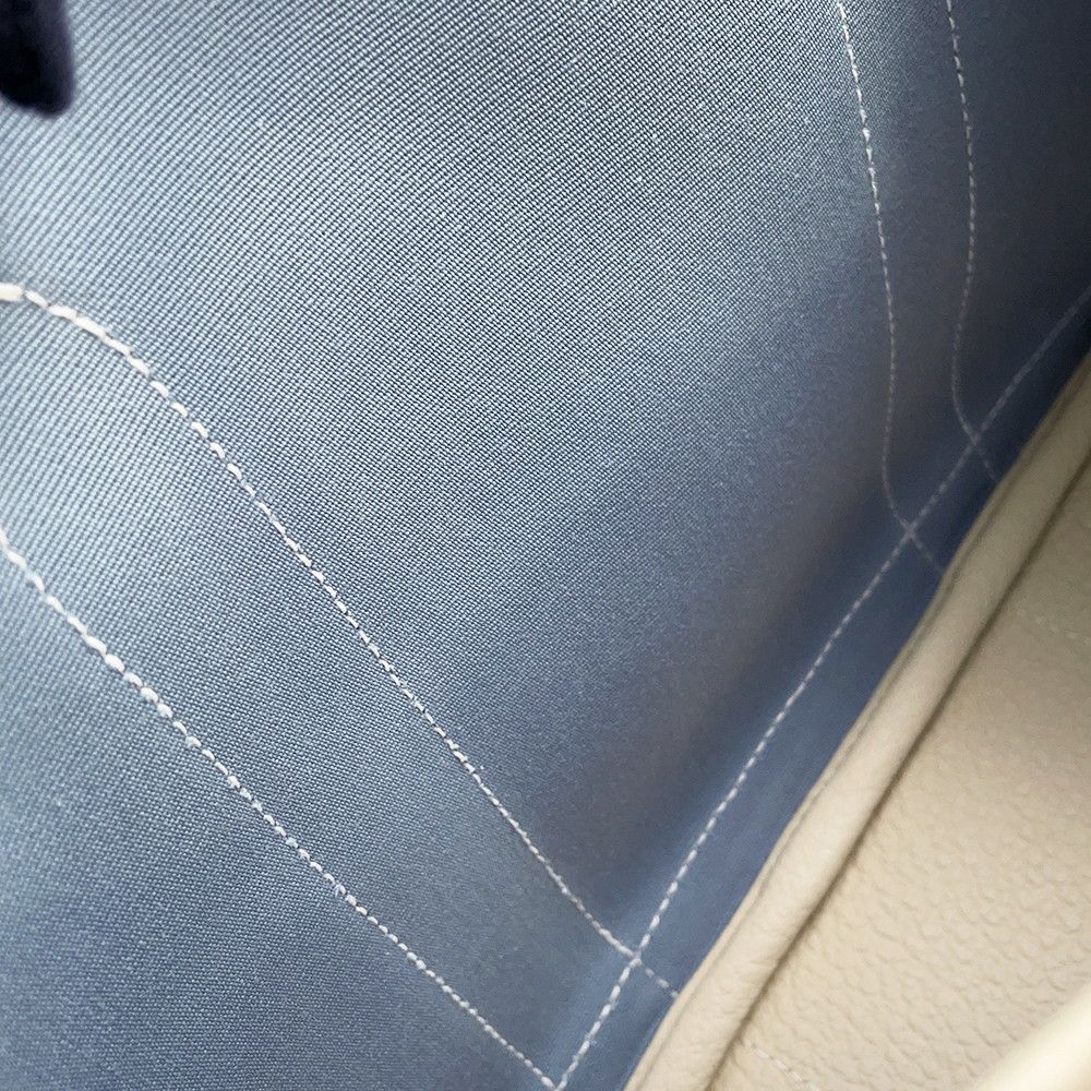 エルメス トートバッグ ガーデンパーティTPM クレ/ブルーリン/シルバー金具 トワルオフィシエ/ネゴンダ X刻印