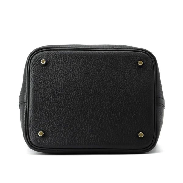 エルメス ハンドバッグ ピコタンロックMM ブラック/ゴールド金具 トリヨンクレマンス W刻印 黒