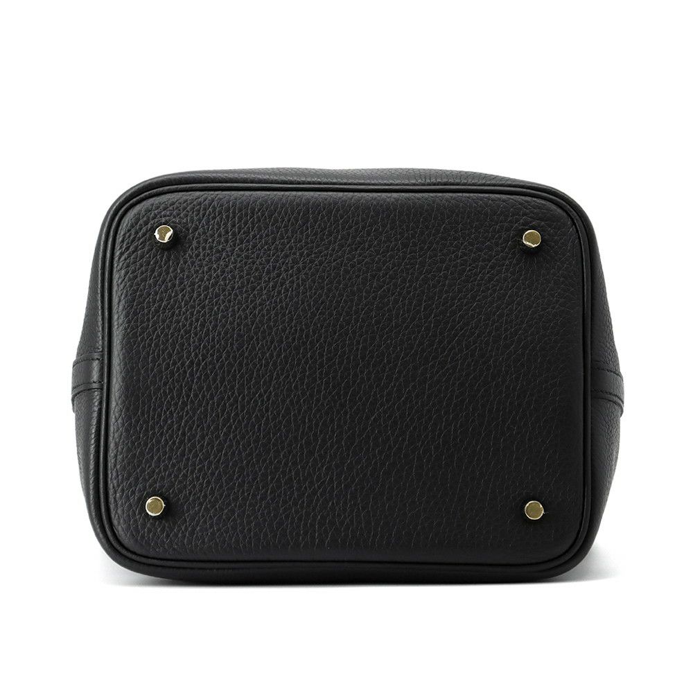 エルメス ハンドバッグ ピコタンロックMM ブラック/ゴールド金具 トリヨンクレマンス W刻印 黒