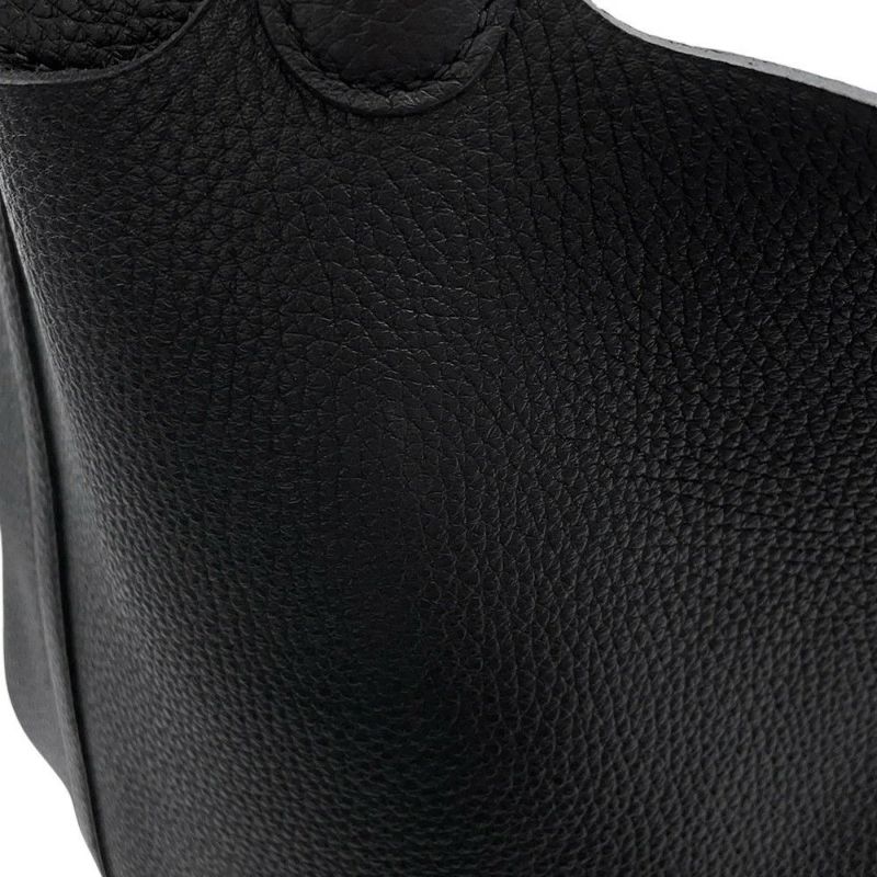 エルメス ハンドバッグ ピコタンロックMM ブラック/ゴールド金具 トリヨンクレマンス W刻印 黒