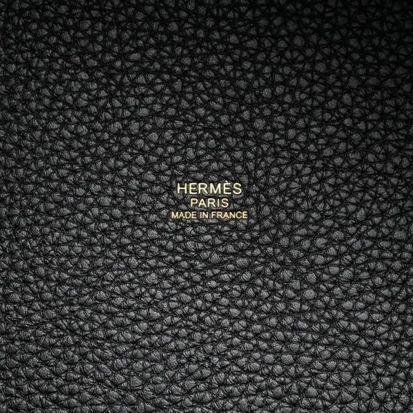 エルメス ハンドバッグ ピコタンロックMM ブラック/ゴールド金具 トリヨンクレマンス W刻印 黒