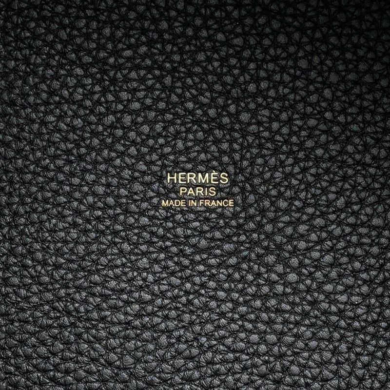 エルメス ハンドバッグ ピコタンロックMM ブラック/ゴールド金具 トリヨンクレマンス W刻印 黒