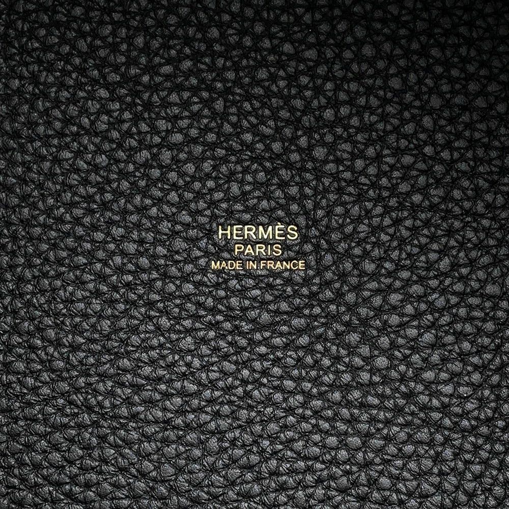 エルメス ハンドバッグ ピコタンロックMM ブラック/ゴールド金具 トリヨンクレマンス W刻印 黒