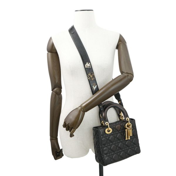 クリスチャン・ディオール ハンドバッグ レディディオール  ニキドサンファルコラボ カナージュ スモール M0574VYJ 2way 黒