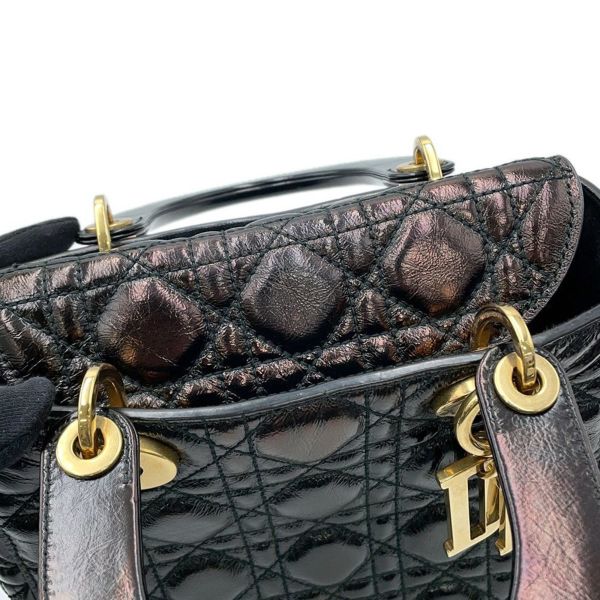 クリスチャン・ディオール ハンドバッグ レディディオール  ニキドサンファルコラボ カナージュ スモール M0574VYJ 2way 黒