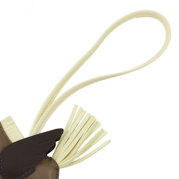 エルメス バッグチャーム ロデオPM ペガサス エトゥープ/ジョーヌミルトン/ルージュセリエ ラムスキン W刻印