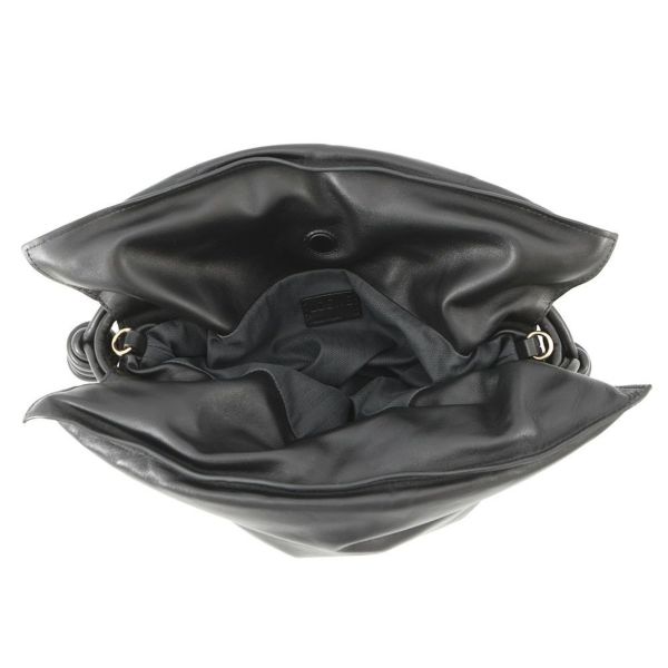 ロエベ ショルダーバッグ パファー フラメンコクラッチ レザー A411FC1X67 LOEWE 2wayクラッチバッグ 黒