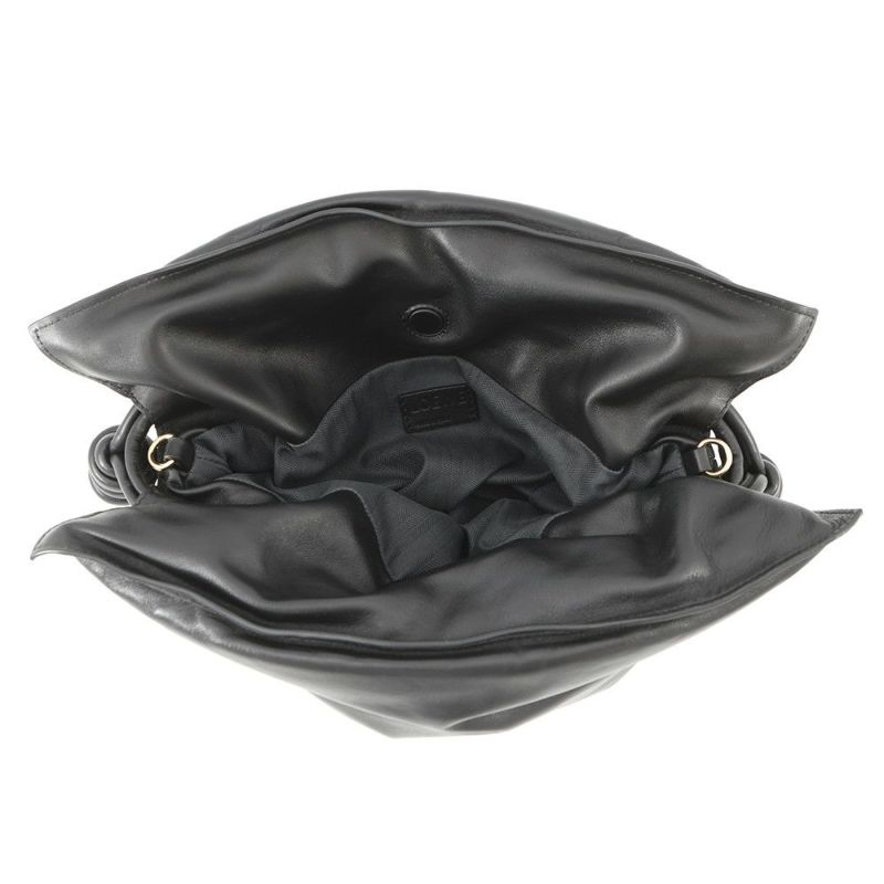 ロエベ ショルダーバッグ パファー フラメンコクラッチ レザー A411FC1X67 LOEWE 2wayクラッチバッグ 黒