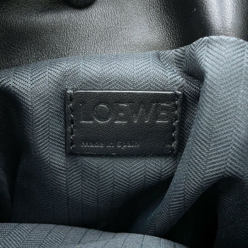 ロエベ ショルダーバッグ パファー フラメンコクラッチ レザー A411FC1X67 LOEWE 2wayクラッチバッグ 黒