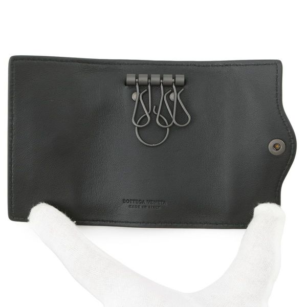 ボッテガヴェネタ キーケース 4連 イントレチャート 339336 BOTTEGA VENETA メンズ 黒