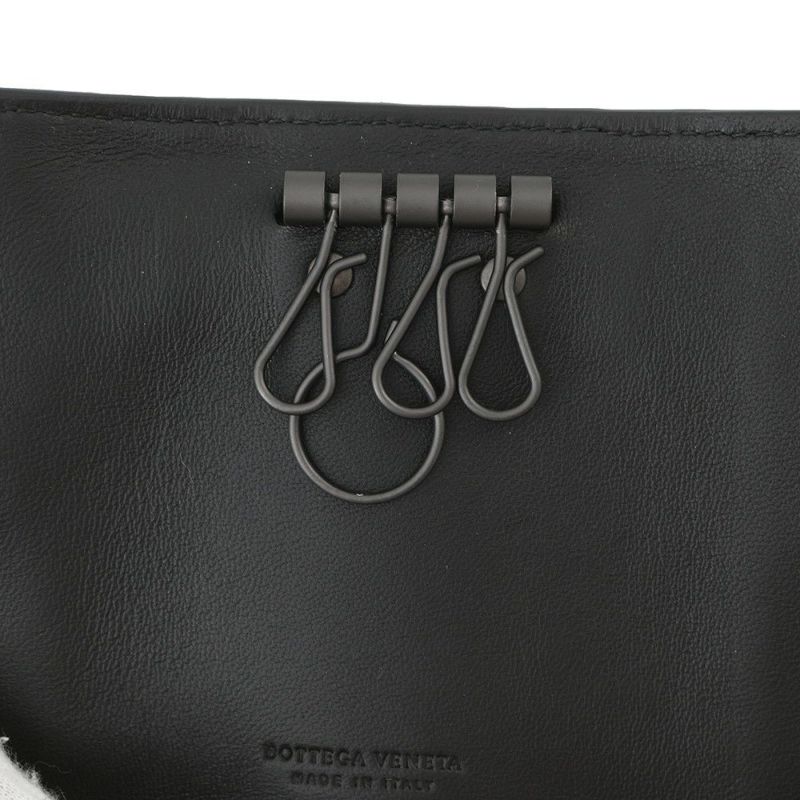 ボッテガヴェネタ キーケース 4連 イントレチャート 339336 BOTTEGA VENETA メンズ 黒