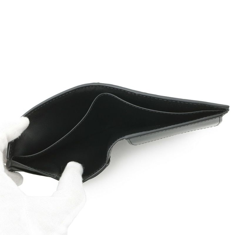 ボッテガヴェネタ 二つ折り財布 イントレチャート レザー 749412 BOTTEGA VENETA メンズ 黒