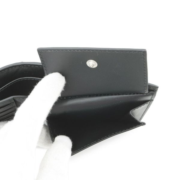 ボッテガヴェネタ 二つ折り財布 イントレチャート レザー 749412 BOTTEGA VENETA メンズ 黒