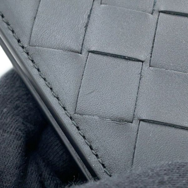 ボッテガヴェネタ 二つ折り財布 イントレチャート レザー 749412 BOTTEGA VENETA メンズ 黒