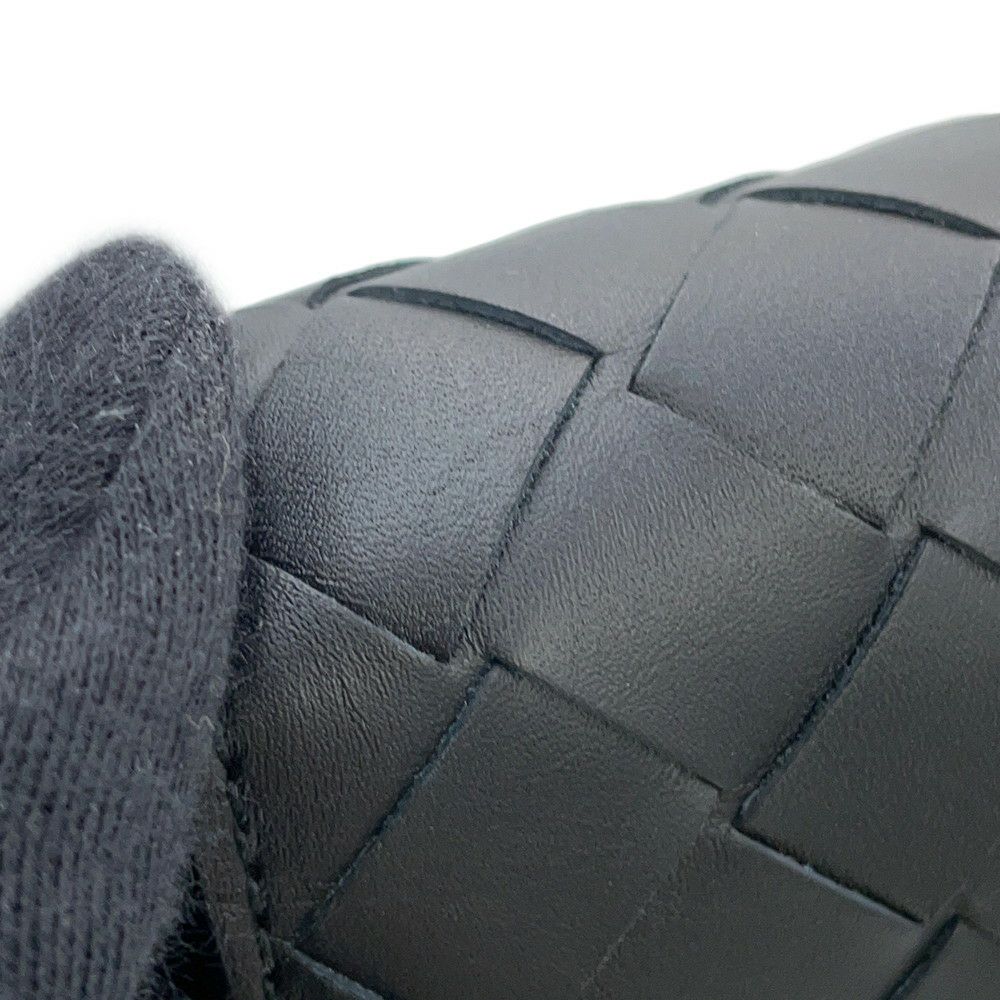ボッテガヴェネタ 二つ折り財布 イントレチャート レザー 749412 BOTTEGA VENETA メンズ 黒