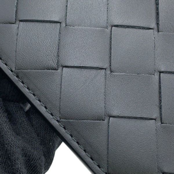 ボッテガヴェネタ 二つ折り財布 イントレチャート レザー 749412 BOTTEGA VENETA メンズ 黒