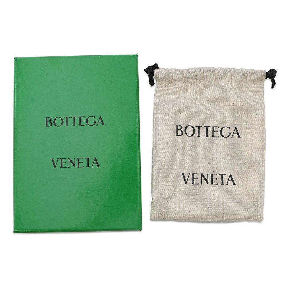 ボッテガヴェネタ 二つ折り財布 イントレチャート レザー 749412 BOTTEGA VENETA メンズ 黒