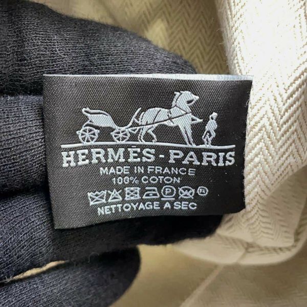 エルメス ポーチ ブリッド・ア・ブラックPM ベージュ/シルバー金具 キャンバス HERMES バッグ 小物入れ