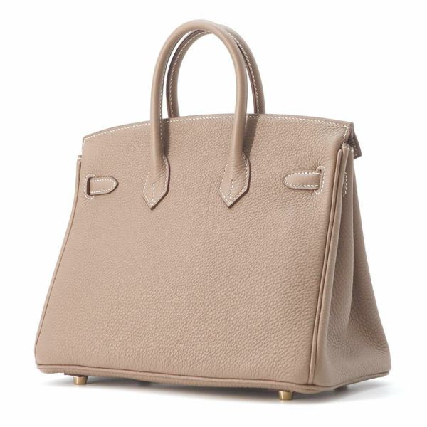 エルメス バーキン25 エトゥープ/ゴールド金具 トゴ W刻印 HERMES Birkin ハンドバッグ