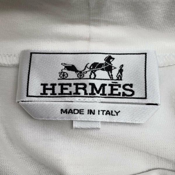 エルメス ロングTシャツ タートルネック ロングスリーブ コットン メンズサイズM HERMES アパレル 白