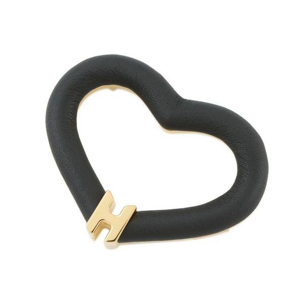 エルメス ブローチ オ・クール・デュ・フォーブル ブラック/ゴールド