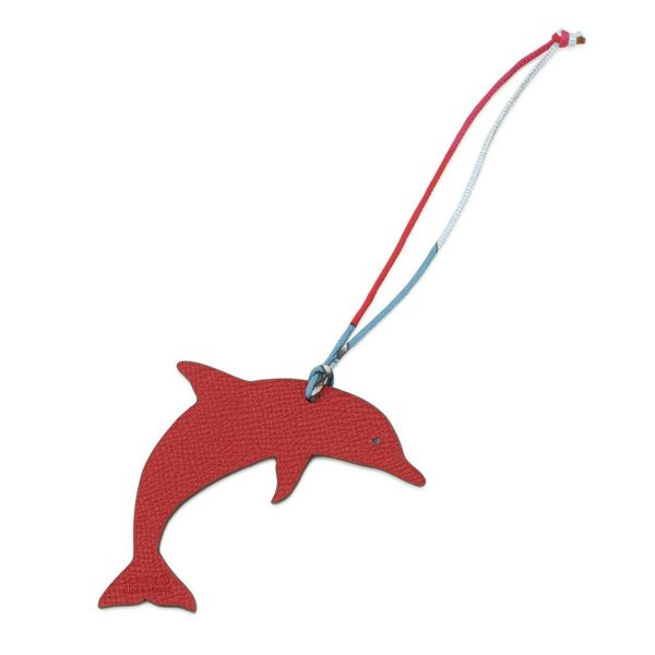 エルメス バッグチャーム プティアッシュ イルカ エトゥープ/ルージュカザック トリヨンクレマンス/エプソン