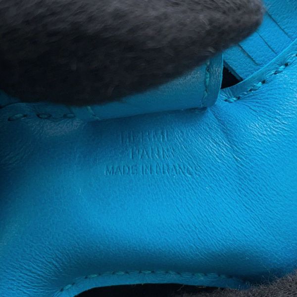 エルメス バッグチャーム ロデオ PM ブルーザンジバル ラムスキン U刻印 HERMES チャーム