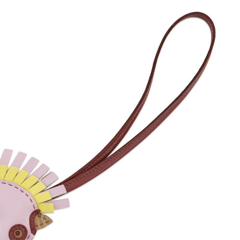 エルメス バッグチャーム ジージー カマイユ モーヴシルベストル/チャイ/ルージュグレナ ラムスキン U刻印