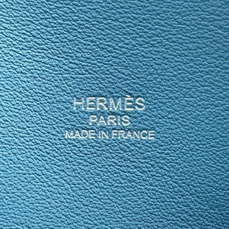 エルメス ハンドバッグ ボリード1923 30 ニューブルージーン/シルバー金具 エプソン W刻印 2wayショルダー